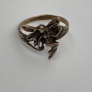 VNT Sterling Silver Fairy Ring Size 8.5–Marked 925–Butterfly Winged Magic